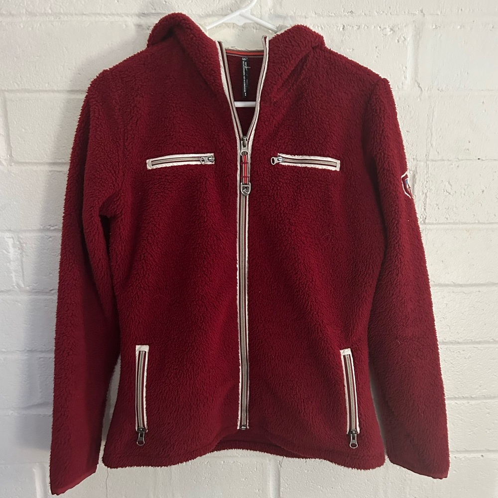 KUHL Maroon Alaska Water Repellent Full Zip Hoodie. Size S